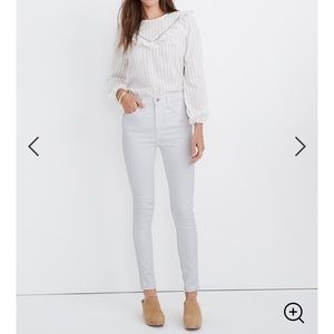 Madewell high-rise skinny white denim jeans 27
